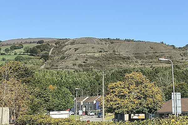 Bedwas tips viewed from Trethomas